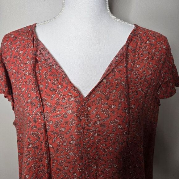 Banana Republic Floral Blouse Large - Picture 2 of 6